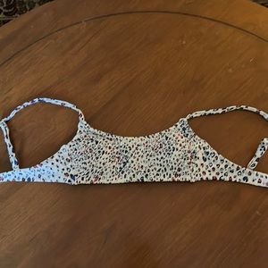 Bikini Top red white and blue leopard print :)